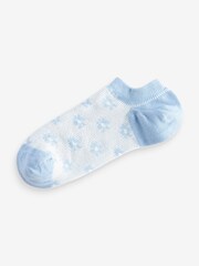 Pastel Floral Texture Trainer Socks 5 Pack - Image 6 of 6