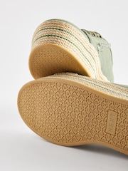 Khaki Green Forever Comfort® Canvas Espadrille Flatform Trainers - Image 6 of 6