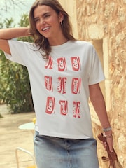 White 100% Cotton Coca Cola Licence Relaxed Can Graphic T-Shirt - Image 1 of 5