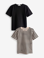 Schwarz - Schwere T-Shirts im 2er-Pack - Image 1 of 8