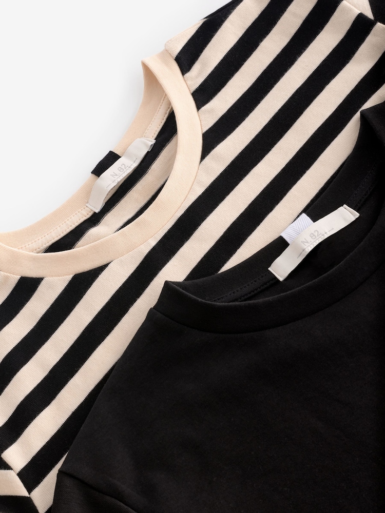 Schwarz - Schwere T-Shirts im 2er-Pack - Image 7 of 8