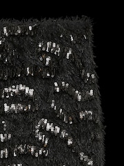 VERO MODA Black High Waisted Textured Sequin Mini Skirt - Image 6 of 6