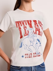 Red Graphic 100% Cotton Western Wyoming Graphic Slogan T-Shirt - Image 5 of 7