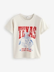 Red Graphic 100% Cotton Western Wyoming Graphic Slogan T-Shirt - Image 6 of 7