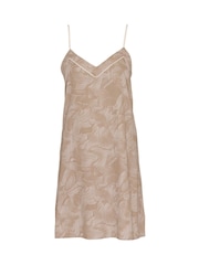 Fable and Eve Grey Wavy Contour Print Strappy Short Nightdress - Image 4 of 4