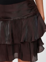 VERO MODA Brown High Waisted Ruffle Mini Skirt - Image 3 of 6