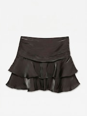 VERO MODA Brown High Waisted Ruffle Mini Skirt - Image 5 of 6