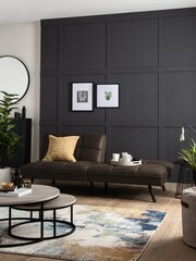 Monza Faux Leather Peppercorn Brown Cole Sofa Bed - Image 3 of 12