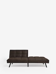 Monza Faux Leather Peppercorn Brown Cole Sofa Bed - Image 7 of 12