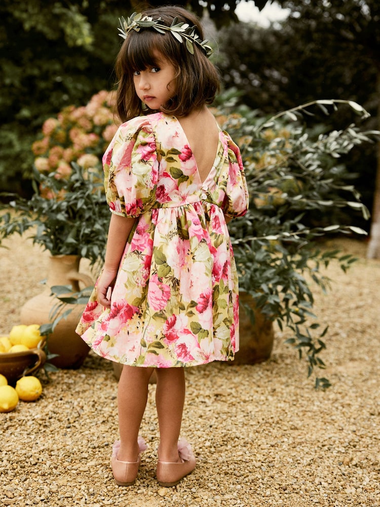 Kopen Roze taft Galajurk met print (3 mnd-10 jr) van Next Nederland