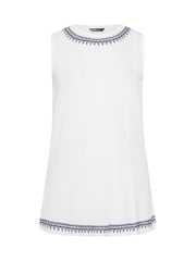 Yours Curve White Embroidered Detail Vest - Image 5 of 5
