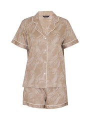 Fable and Eve Grey Wavy Contour Print Shorts Set - Image 3 of 3
