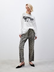 White 100% Cotton License Blondie Graphic Long Sleeve Skater Band T-Shirt - Image 2 of 7