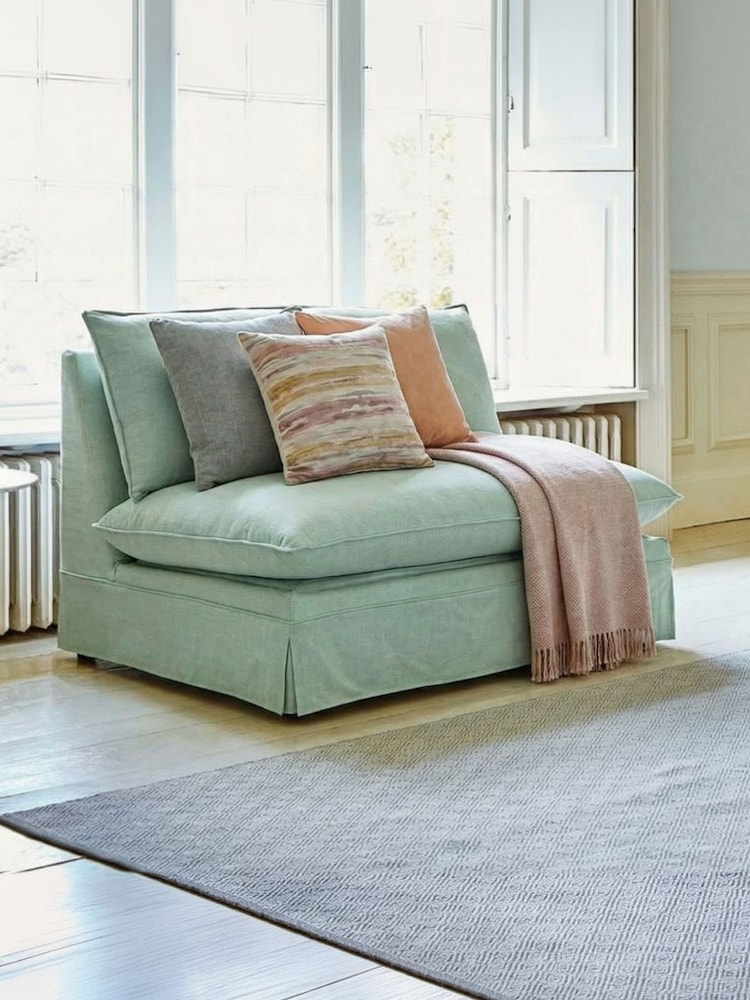 Willow & Hall Aqua Blue Deverill Sofa Bed - Image 1 of 5 Willow & Hall Aqua Blue Deverill Sofa Bed - Image 1 of 5
