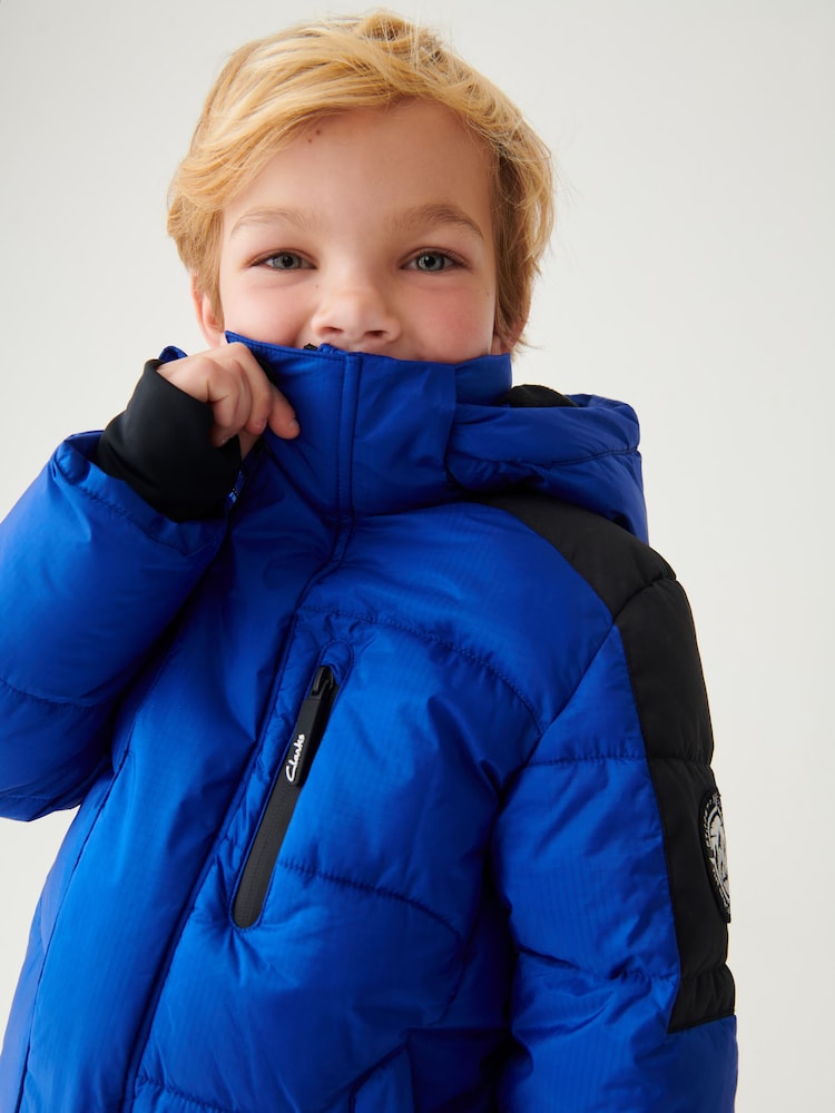 Clarks Blue Short Padded Coat - Image 4 of 19