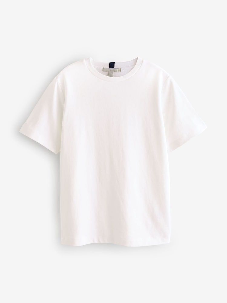 Noir/Blanc/Nu - Lot de 3 t-shirts épais de base - Image 6 of 9