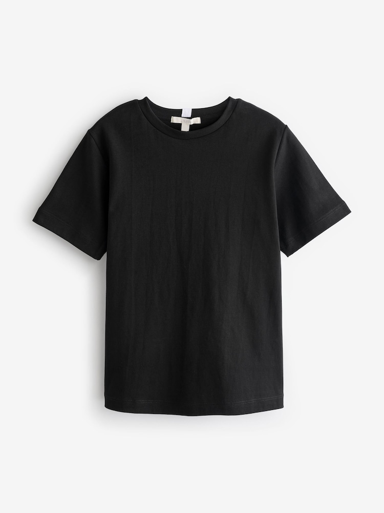 Noir/Blanc/Nu - Lot de 3 t-shirts épais de base - Image 7 of 9