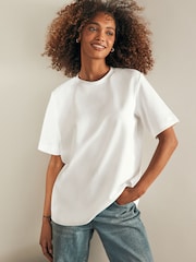Multi Black/White/Neutral Heavyweight Basic T-Shirts 3 Pack - Image 2 of 9