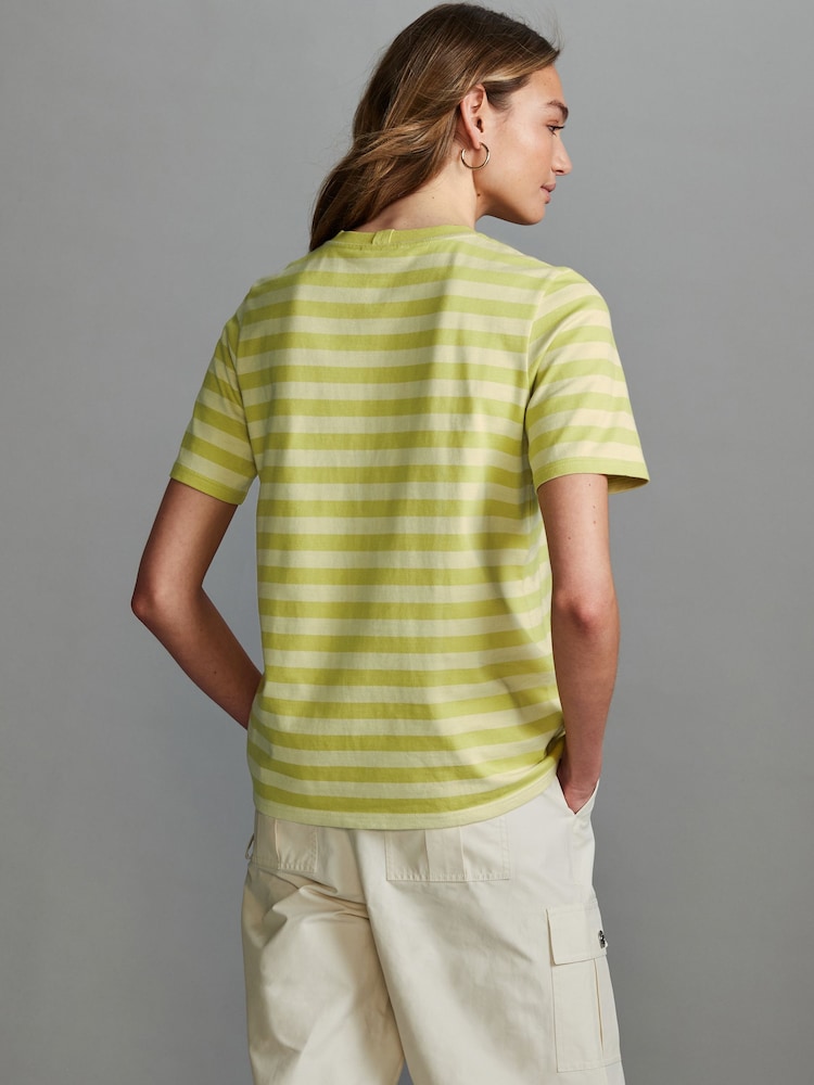 Buy Lime Green Heavyweight Short Sleeve Crew Neck T-Shirt from the