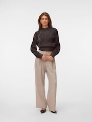 VERO MODA Brown Long Sleeve High Neck Top - Image 2 of 5