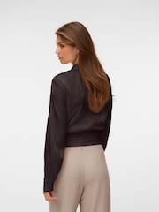 VERO MODA Brown Long Sleeve High Neck Top - Image 4 of 5