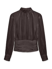 VERO MODA Brown Long Sleeve High Neck Top - Image 5 of 5