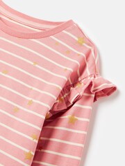 Joules Angelica Pink/Cream Striped Long Sleeve Top - Image 2 of 4