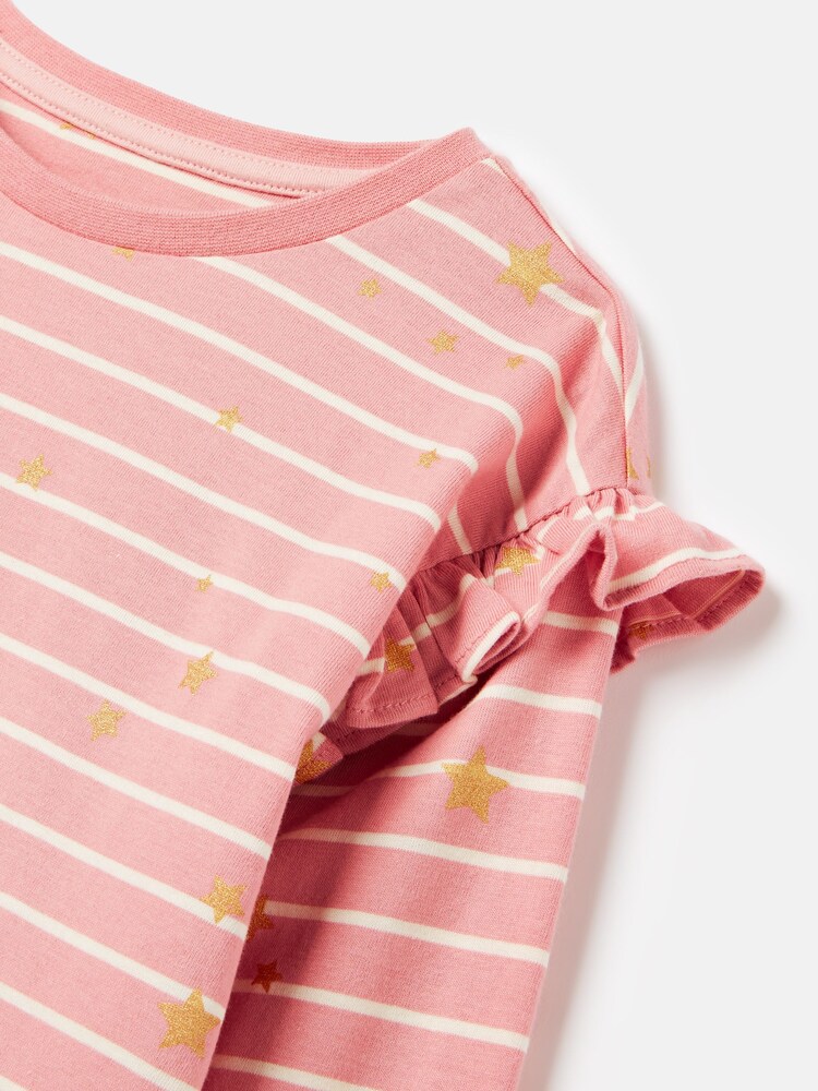 Joules Angelica Pink/Cream Striped Long Sleeve Top - Image 2 of 4 Joules Angelica Pink/Cream Striped Long Sleeve Top - Image 2 of 4