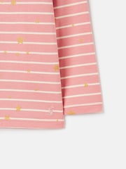 Joules Angelica Pink/Cream Striped Long Sleeve Top - Image 3 of 4