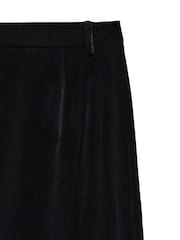 VERO MODA Black Mid Rise Straight Leg Velvet Trousers - Image 2 of 2