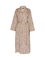 Fable and Eve Grey Wavy Contour Print Long Dressing Gown - Image 4 of 4
