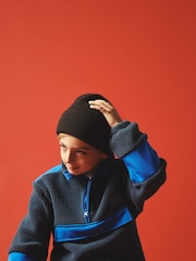 Name It Blue/Black Teddy Fleece Contrast Jumper - Image 1 of 6
