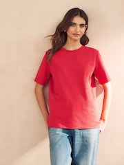 Red Heavyweight Short Sleeve Crew Neck T-Shirt - Image 2 of 8