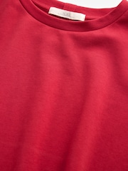 Red Heavyweight Short Sleeve Crew Neck T-Shirt - Image 8 of 8