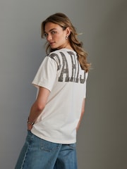 Neutral 100% Cotton Paris Shoulder Graphic T-Shirt - Image 3 of 8