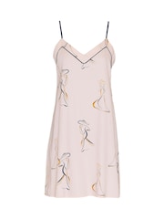 Fable and Eve Cream Parisian Chic Print Strappy Short Nightdress - Image 3 of 3
