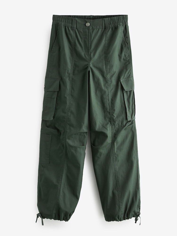 Khaki Green Ripstop Cargo Trousers - Image 3 of 6