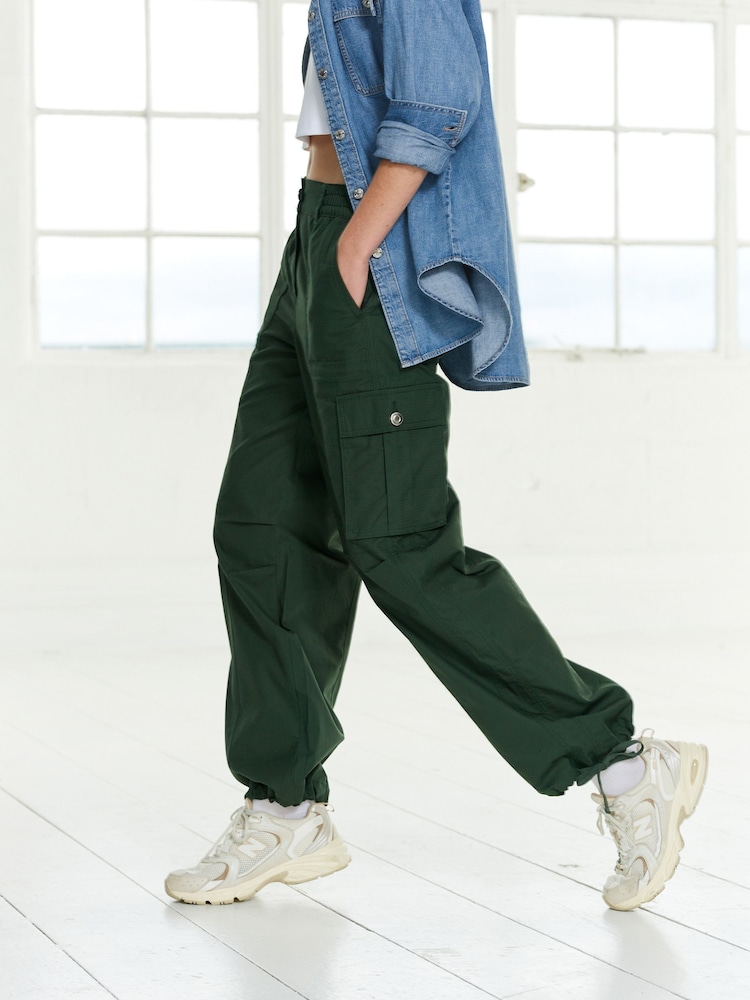 Khaki Green Ripstop Cargo Trousers - Image 5 of 6