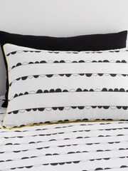 Fusion Black Eclipse 100% Cotton Duvet Cover Set - Image 3 of 4