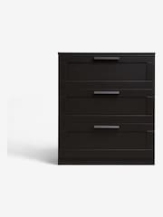 Black Flynn 3 Drawer Chest of Drawers - Image 3 of 8