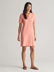 GANT Pink 100% Cotton Shield Piqué Polo Dress - Image 1 of 5