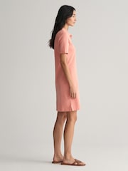 GANT Pink 100% Cotton Shield Piqué Polo Dress - Image 3 of 5