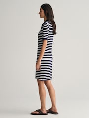 GANT Blue 100% Cotton Shield Piqué Polo Dress - Image 4 of 6