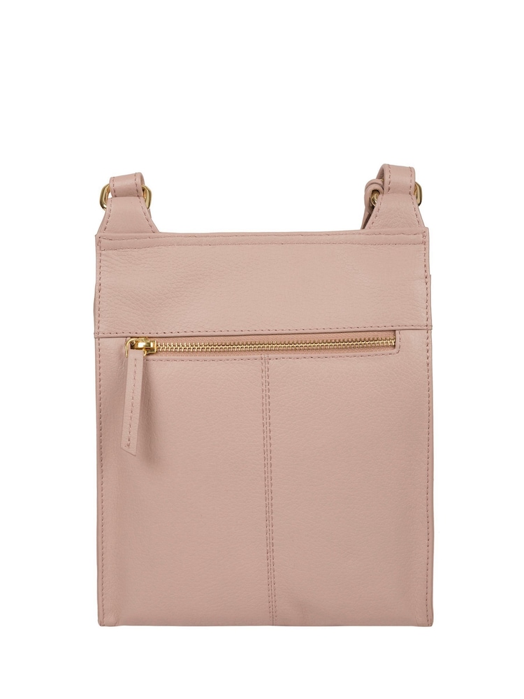 Pure Luxuries London Naomi Leather Cross-Body 100% Cotton Bag - Image 3 of 5
