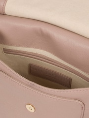 Pure Luxuries London Naomi Leather Cross-Body 100% Cotton Bag - Image 5 of 5