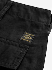Черный - Relaxed Fit Ripstop карго 100% хлопок брюки - Изображение 12 из 13