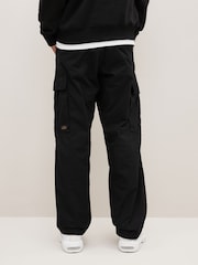 Черный - Relaxed Fit Ripstop карго 100% хлопок брюки - Изображение 6 из 13