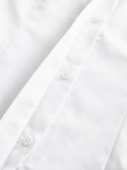 White 2 Pack Fitted Long Sleeve Cotton Rich Stretch Premium School Shirts (3-18yrs) - Image 12 of 12