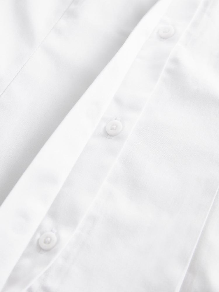 White 2 Pack Fitted Long Sleeve Cotton Rich Stretch Premium School Shirts (3-18yrs) - Image 12 of 12