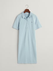 GANT Blue 100% Cotton Shield Piqué Polo Dress - Image 5 of 5